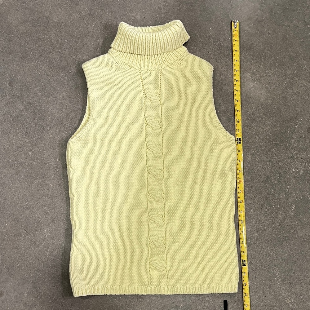 Yellow Gap Sleeveless Turtleneck Sweater